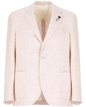 Lardini Blazer con solapas de pico - Rosa
