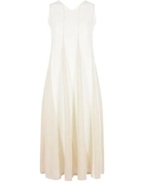 CFCL Sleeveless V-Neck Midi Dress - White