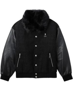 A Bathing Ape Trimmed-Collar Bomber Jacket - Black