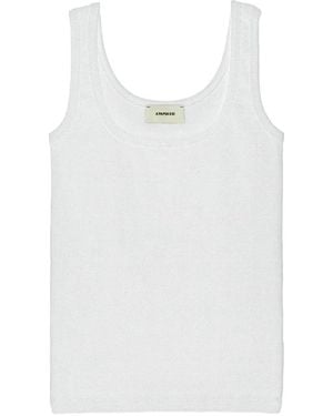 A PAPER KID Ribbed Tank Top - White