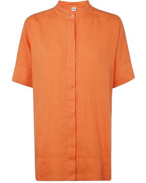 Aspesi Camicia Over A Maniche Corte - Arancione