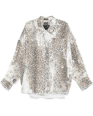 R13 Camicia Con Cuciture - Bianco