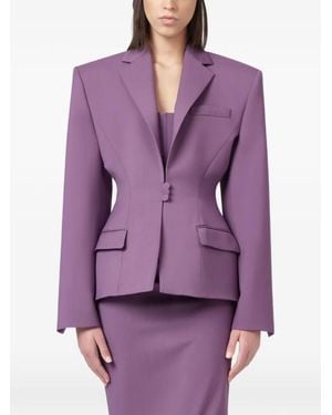 GIUSEPPE DI MORABITO Hourglass-Silhouette Notched-Lapels Jacket - Purple