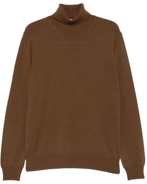 Corneliani Roll-Neck Knitted Sweater - Brown