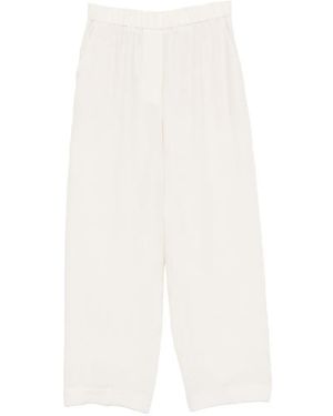 Peserico Elasticated-Waistband Trousers - White
