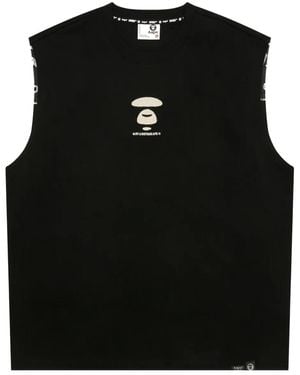 Aape By A Bathing Ape Trägershirt Mit Logo-Stickerei - Schwarz