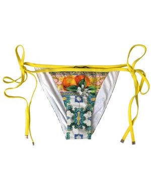 Dolce & Gabbana Pantalones Cortos Con Ribete De Encaje - Amarillo