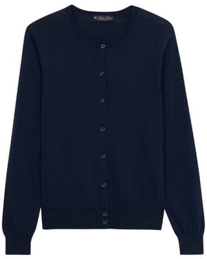 Brooks Brothers Button-Fastening Ribbed-Cuffs Cardigan - Blue