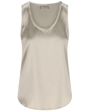 Brunello Cucinelli Scoop-Neck Tank Top - Natural
