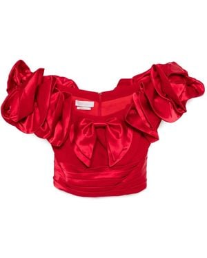 Saiid Kobeisy Ruffled Corset - Red
