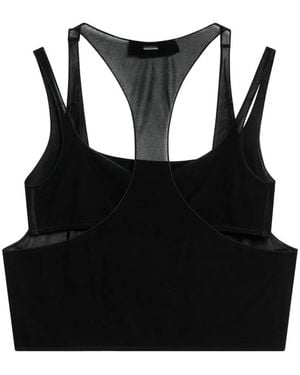 Gucci Layered Cut-Out Top - Black
