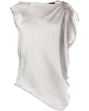 Eudon Choi Laval Asymmetric-Design Top - White