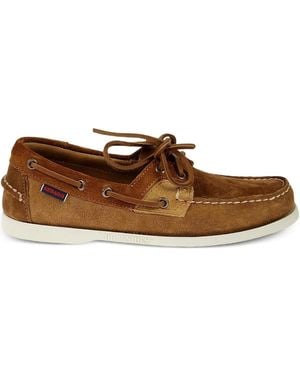 Sebago Rossisland Jib Shadow Suede Boat Shoes - Brown