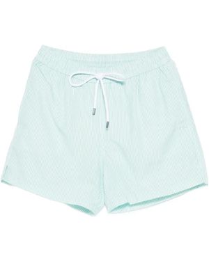 Fedeli Striped Swim Shorts - Blue