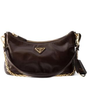 Prada Leather Shoulder Bag - Brown