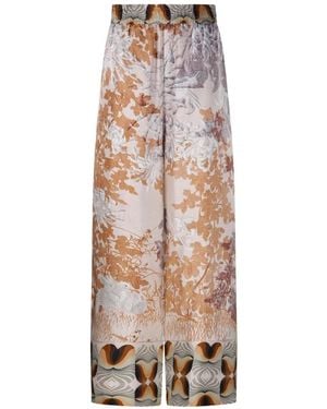 Pierre Louis Mascia Cialda Floral-Print Trousers - White