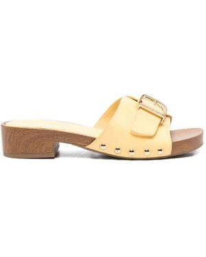 Tamaris Buckle-Detail Studded Sandals - Natural