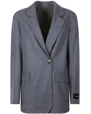 Pinko Single-Breasted Notched-Lapels Jacket - Gray