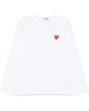 COMME DES GARÇONS PLAY ハートパッチ Tシャツ - ホワイト