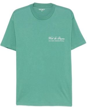 Carhartt T-Shirt Cloud Heart À Logo Imprimé - Green