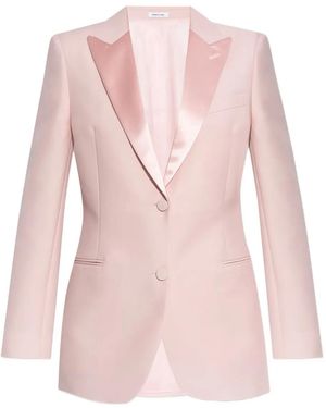McQueen Satin-Lapel Blazer - Pink