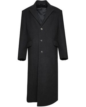 Wardrobe NYC Single-Breasted Wool Coat - Black
