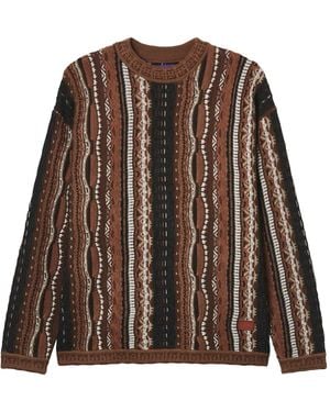 AFTERMATHS Maglione A Righe - Marrone