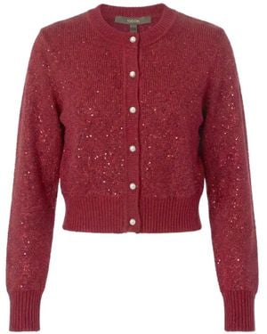Toccin Mollie Sequin-Embellished Cardigan - Red