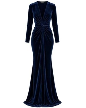 ROSERRY Twist-Detail Scarlett Maxi Dress - Blue