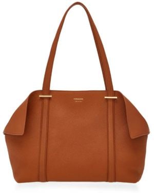 Ferragamo Folded Medium Tote Bag - Brown