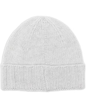 GIUUNO Ribbed-Brim Beanie - White
