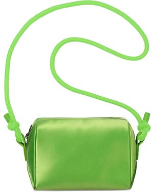 Stine Goya Pernille Satin Rope-Trimmed Shoulder Bag - Green