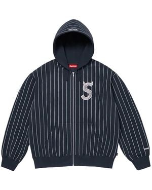Supreme Devil Hoodie Mit Nadelstreifen - Blau