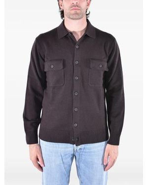 Kangra Button-Fastening Pocket-Detail Jacket - Blue