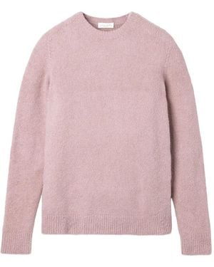 Roberto Collina Bouclé-Knit Crew-Neck Sweater - Pink