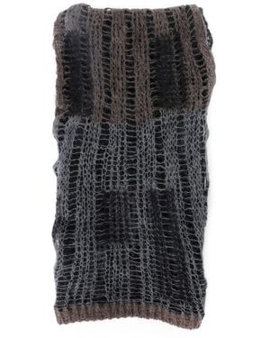 Ann Demeulemeester Ajoure Schal - Schwarz