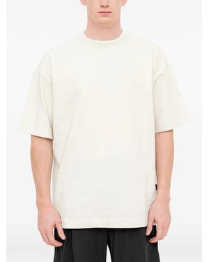 Juun.J Logo-Embroidered Oversized T-Shirt - White