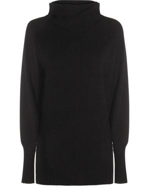 Malo Ribbed Turtleneck Jumper - Black