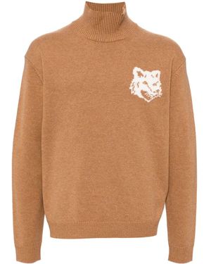 Maison Kitsuné フォックスヘッド プルオーバー - ブラウン