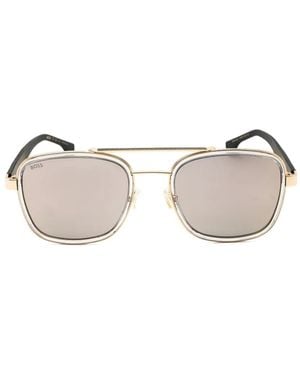 BOSS Rectangle-Frame Sunglasses - Natural