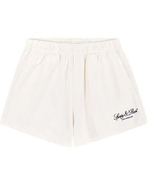 Sporty & Rich Vendome La Embroidered Shorts - White