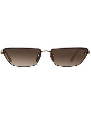 Linda Farrow Cleo Cat-Eye Sunglasses - Metallic