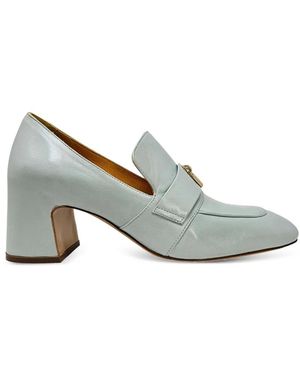 Madison Maison Lock-Detail Heeled Loafers - Metallic