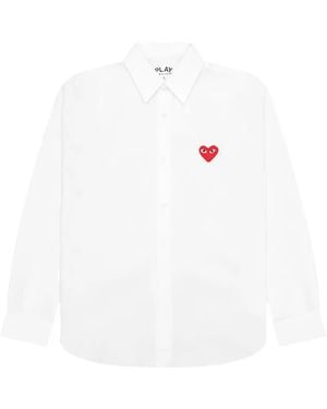 COMME DES GARÇONS PLAY Red-heart Button-up Shirt - ホワイト