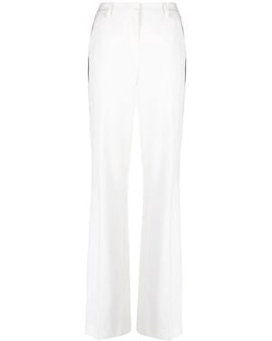 P.A.R.O.S.H. Side-Stripe Flared Trousers - White
