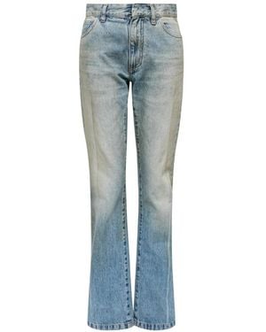 MM6 by Maison Margiela Faded Flared Jeans - Blue