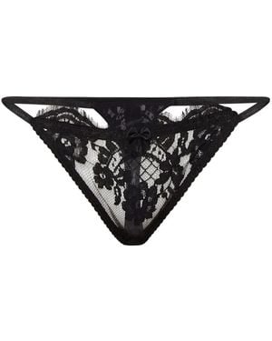DSquared² Tanga mit Spitzenmuster - Schwarz