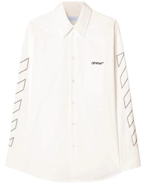 Off-White c/o Virgil Abloh Diag Outl Overshirt - White