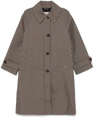 Barbour Cappotto Nadine Impermeabile A Quadri - Marrone