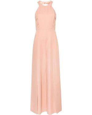 Twinset Open-Back Wide-Leg Jumpsuit - Pink